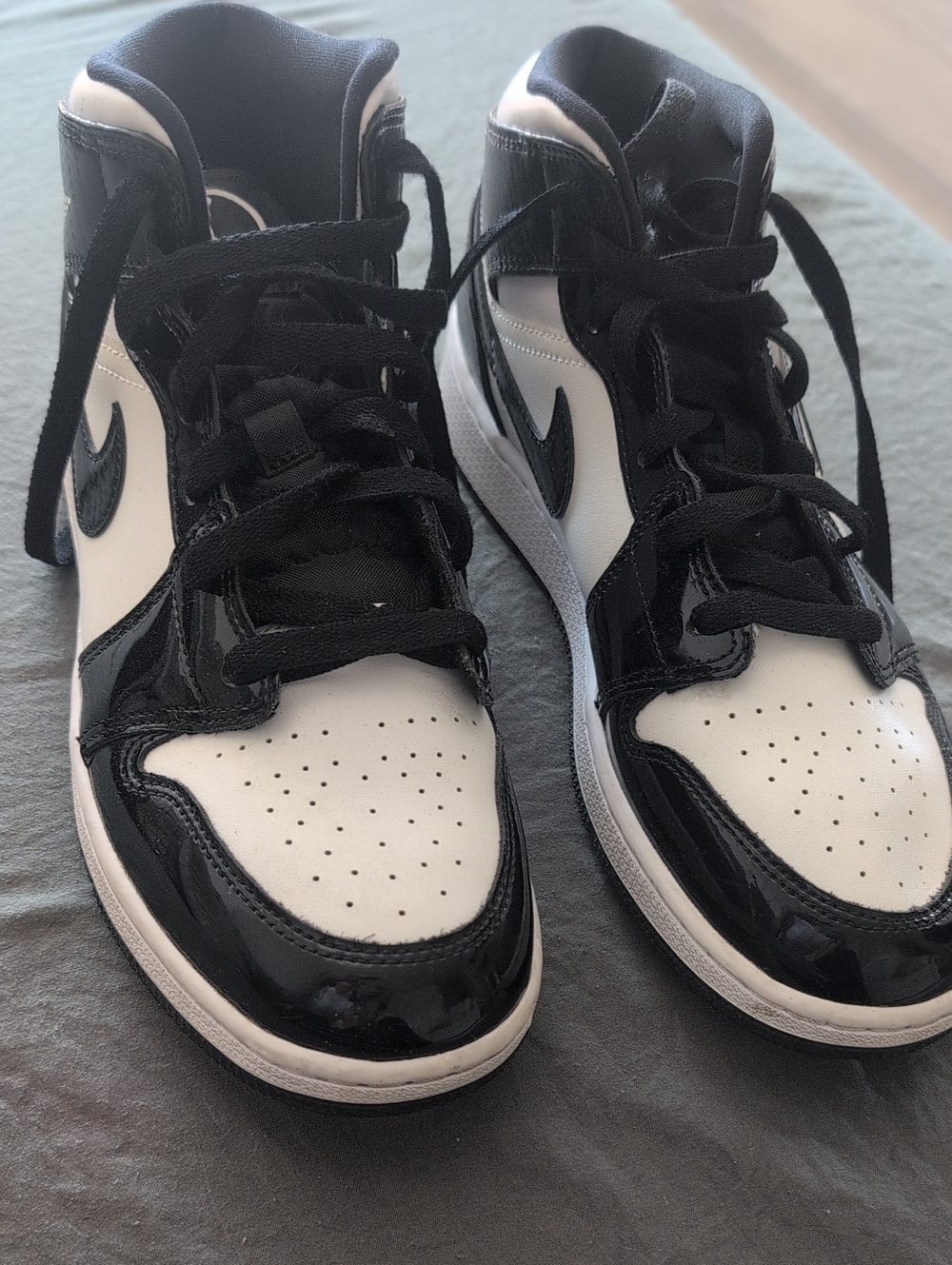 Kids Black & White High-Top Athletic Sneakers